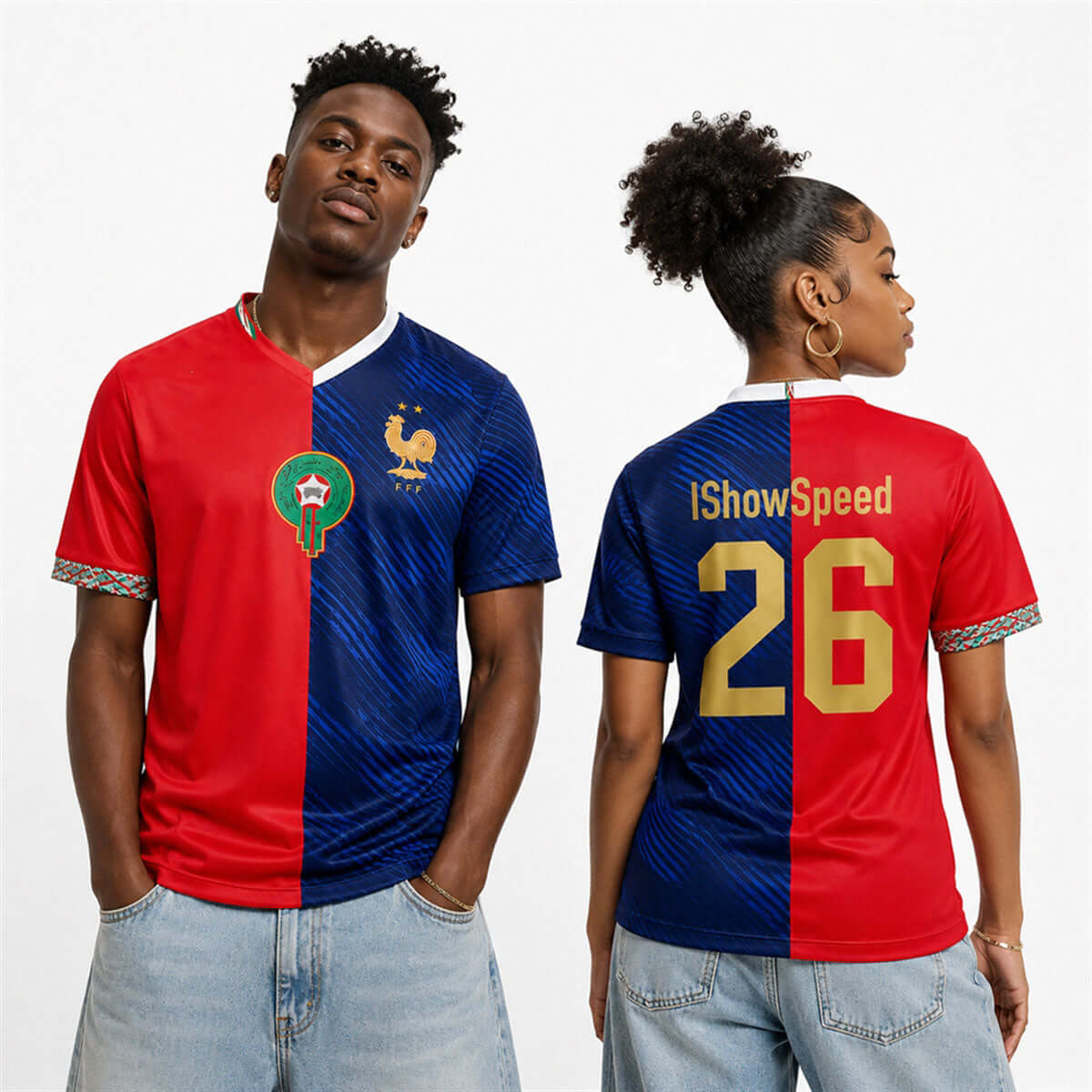 IShowSpeed Morocco x France 2026 World Cup Mashup Jersey