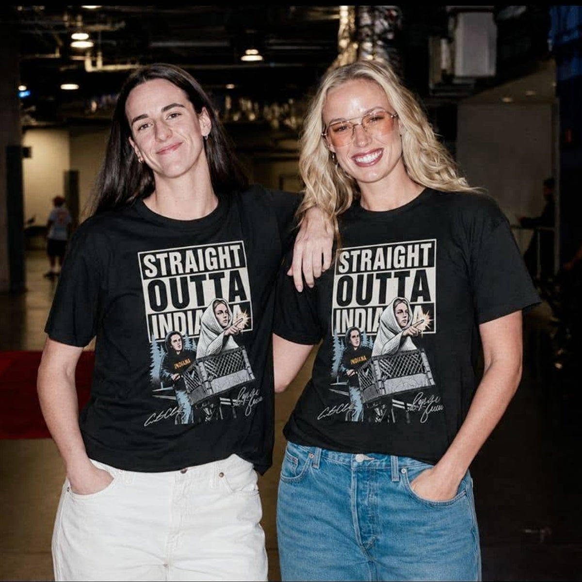 Sophie Cunningham Caitlin Clark Straight Outta Indiana Shirt