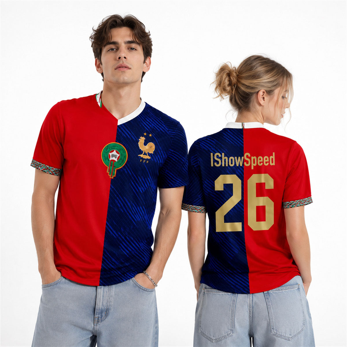 IShowSpeed Morocco x France 2026 World Cup Mashup Jersey
